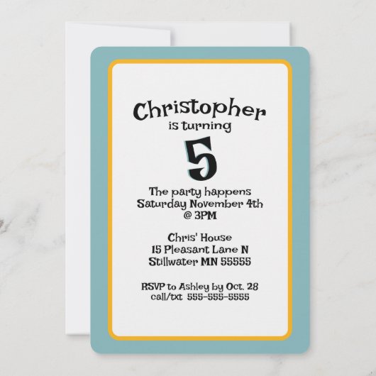 ホットディギティ熱狂するドッグバードキッドバースデーパーティワイルド 招待状 (裏面)