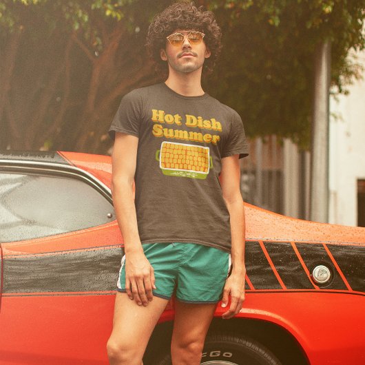 ホットディッシュ夏のキャセロおもしろいーグラフィック Tシャツ