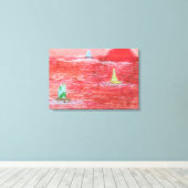 ホットデイセーリング キャンバスプリント (インサイチュ (ウッドフロア))