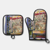 ホットデリで冷たいビール 鍋つかみ&鍋敷きセット (正面)