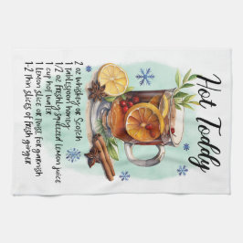 ホットトディレシピクリスマスのレシートデザイン キッチンタオル