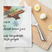 ホットトディレシピ料理エッセンシャル キッチンタオル (四つ折り)