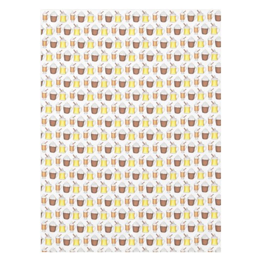 ホットトディーココアエグノグウィンターホリデークリスマス テーブルクロス (正面)