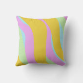 ホットトロピカルプリントパステルバイ©キャシー・トンプソン クッション (裏面)