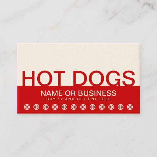 ホットドはっきりしたッグ客ロイヤリティカード ロイヤリティカード (正面)