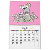 ホットドギーカレンダー カレンダー (3月 2026)