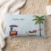 ホットドッおもしろいグダシュント枕カスタマイズ ランバークッション (ブランケット)