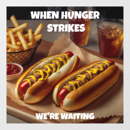 ホットドッカスタマイズドフフドリンクレストランアドバート ウィンドウサイン