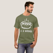 ホットドッグおもしろいウィーナーソーセージプン Tシャツ (正面フル)