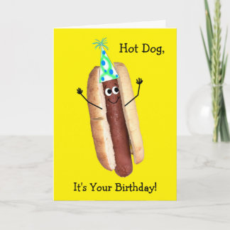 ホットドッグおもしろい誕生日カード カード