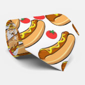 ホットドッグおよびトマトのタイ ネクタイ (ロール)