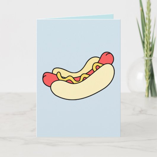 ホットドッグが挨拶状「おめでとう!」 カード (正面)