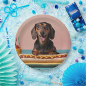 ホットドッグでかわいいダシュント ペーパープレート (パーティー)