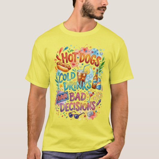 ホットドッグとちょっとした後悔 Tシャツ (正面)