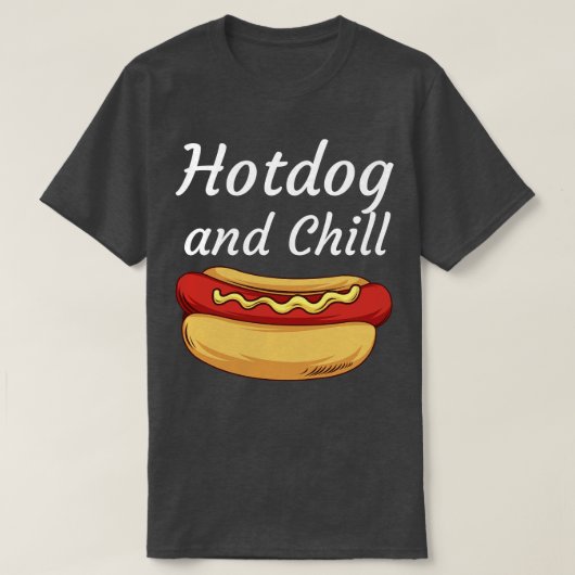 ホットドッグとチル Tシャツ (デザイン正面)