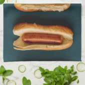 ホットドッグとバンズ キッチンタオル (折り畳み)