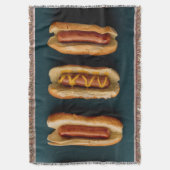 ホットドッグとバンズ スローブランケット (正面縦)