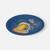 ホットドッグと花火付きビール|過去記事 ペーパープレート (アングル)