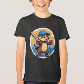 ホットドッグと野球 トライブレンドＴシャツ (正面)