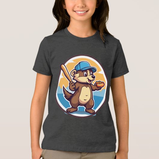 ホットドッグと野球 トライブレンドＴシャツ (正面)