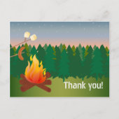 ホットドッグとS'moresキャンプファイヤーありがとう ポストカード (正面)