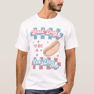 ホットドッグにとっては最悪の日, 面白い7月4日 Tシャツ