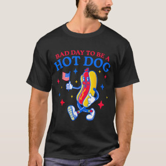 ホットドッグにとって悪い日 おもしろい バーベキュー 4 Tシャツ