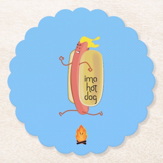 ホットドッグに悪魔をあえて ペーパーコースター (正面)