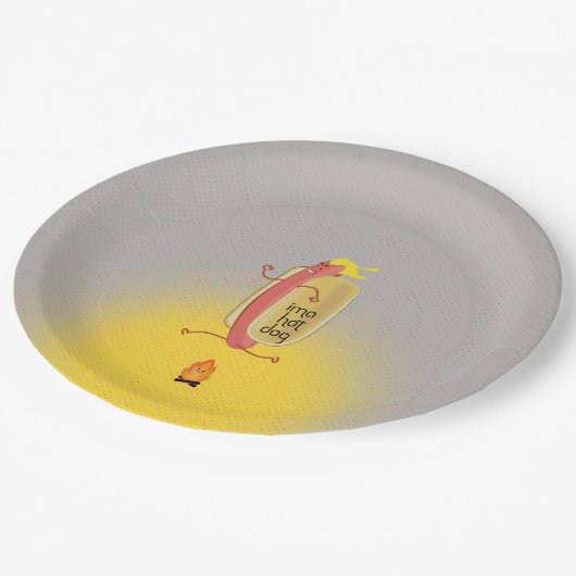 ホットドッグに悪魔をあえて ペーパープレート (アングル)