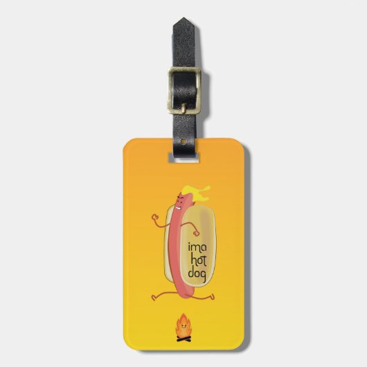 ホットドッグに悪魔をあえて ラゲッジタグ (正面縦)