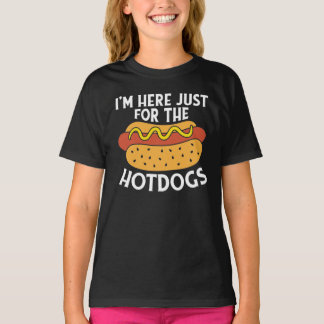 ホットドッグのためにここにいる Tシャツ
