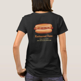 ホットドッグのイラスト オーダーメイドのファストフードレストラン Tシャツ