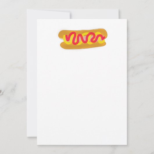 ホットドッグのジョークは、これを笑う 招待状 (裏面)