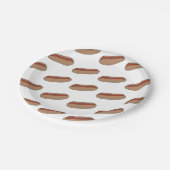 ホットドッグのテーマの夏のバーベキューの紙皿 ペーパープレート (アングル)