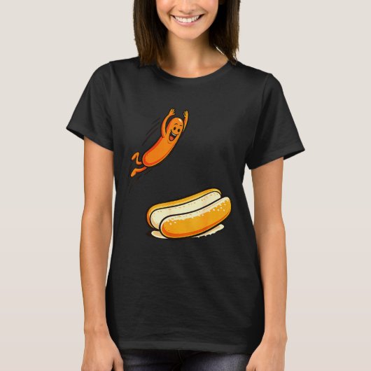 ホットドッグのハイダイビング Tシャツ (正面)