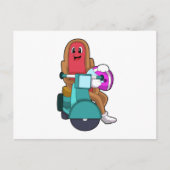 ホットドッグのバイク乗りとスクーター.PNG ポストカード (正面)