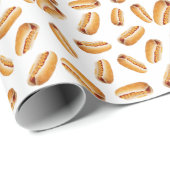 ホットドッグのパターン ラッピングペーパー (ロールコーナー)