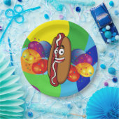 ホットドッグのパーティーの紙皿 ペーパープレート (パーティー)