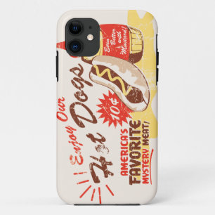 ホットドッグのレトロのiPhoneの場合 iPhone 11 ケース
