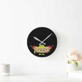 ホットドッグの人 ラウンド壁時計 (ホーム)