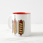 ホットドッグの友人 ツートーンマグカップ (正面左)