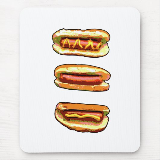 ホットドッグの口 マウスパッド (正面)