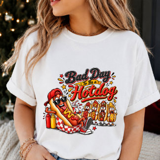ホットドッグの日和じゃない 面白Tシャツ トライブレンドTシャツ