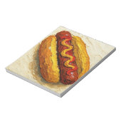 ホットドッグの油絵 (#1) ノートパッド (回転)
