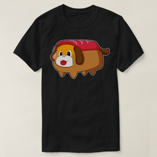 ホットドッグの犬 Tシャツ (デザイン正面)