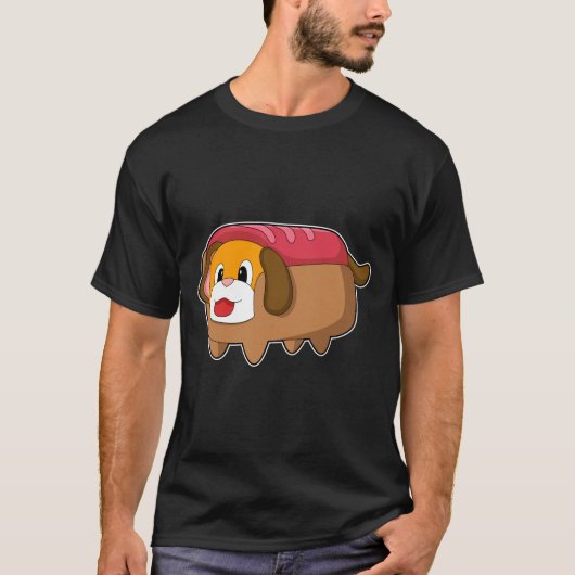 ホットドッグの犬 Tシャツ (正面)