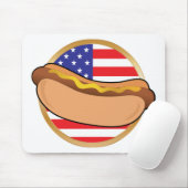ホットドッグの米国旗 マウスパッド (マウス)