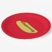 ホットドッグの紙のパーティーのプレート ペーパープレート (アングル)