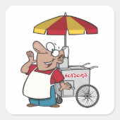 ホットドッグの販売元 スクエアシール (正面)