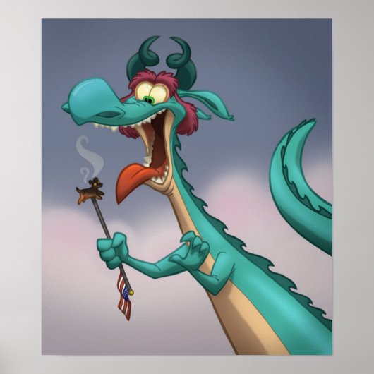 ホットドッグの貼り紙 ポスター (正面)